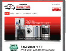 Tablet Screenshot of parkridgeappliance.com